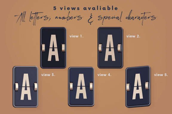 Split-Flap - 3D Lettering