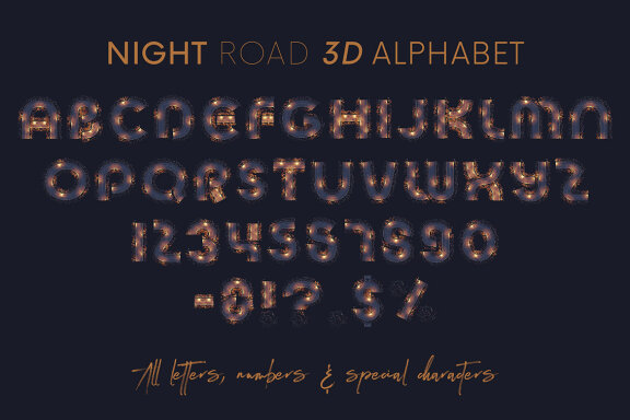 Night Road - 3D Lettering