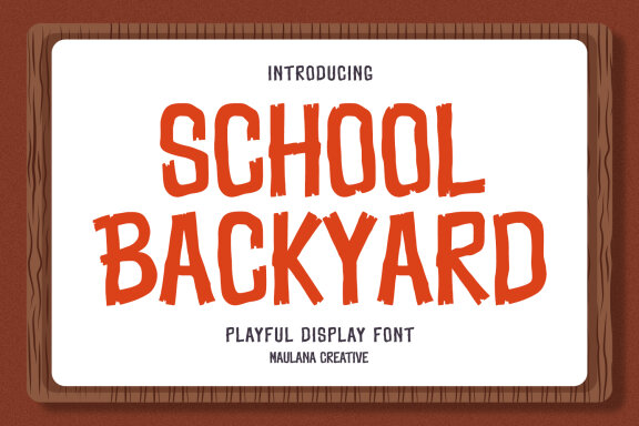 School Backyard Playful Display Font