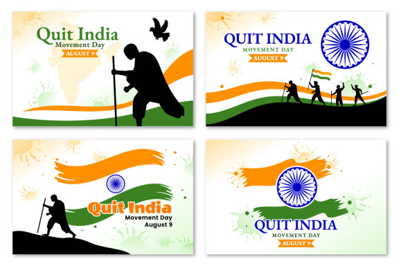 8 Quit India Movement Day Illustration