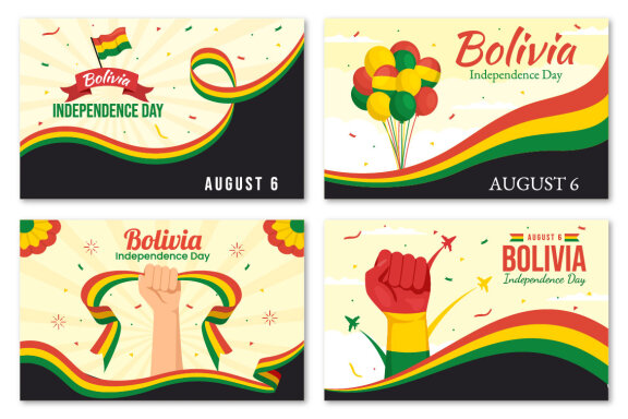 19 Bolivia Independence Day Illustration