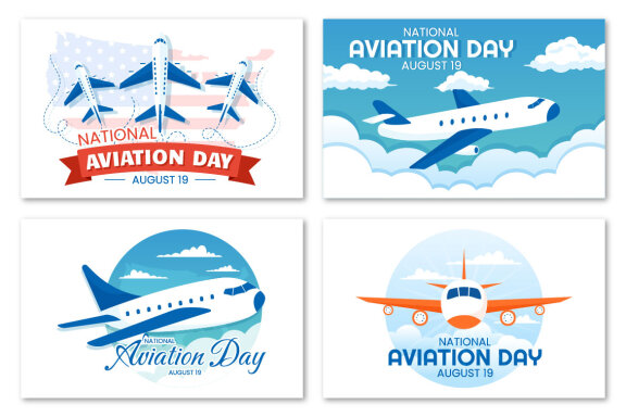 13 National Aviation Day Illustration