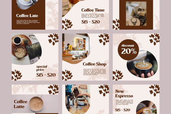 Americano Coffee - Instagram Post Template