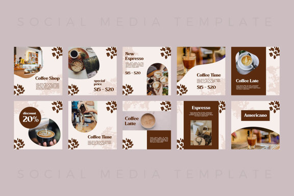 Americano Coffee - Instagram Post Template
