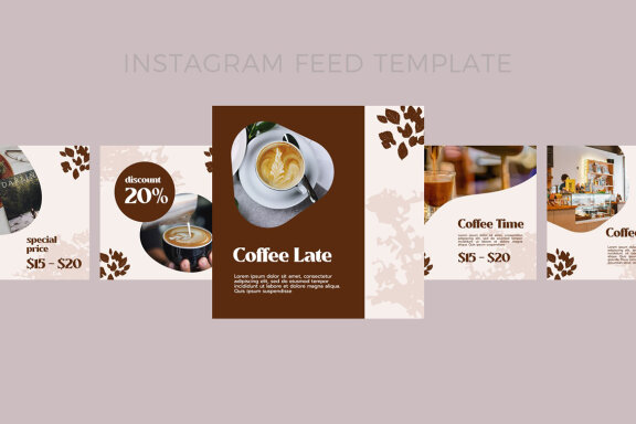 Americano Coffee - Instagram Post Template