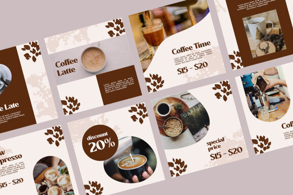 Americano Coffee - Instagram Post Template