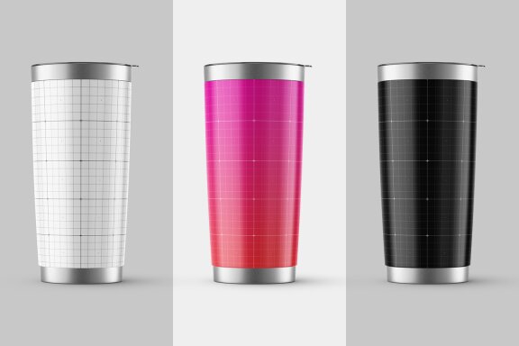 Stainless Thermos Tumbler Coffee Mug Mockups