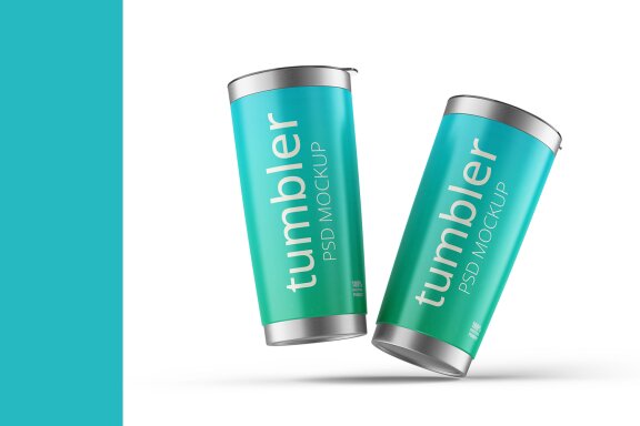 Stainless Thermos Tumbler Coffee Mug Mockups