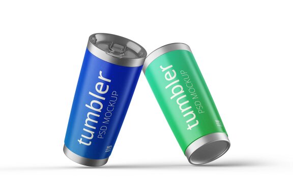 Stainless Thermos Tumbler Coffee Mug Mockups