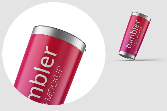 Stainless Thermos Tumbler Coffee Mug Mockups