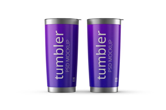 Stainless Thermos Tumbler Coffee Mug Mockups