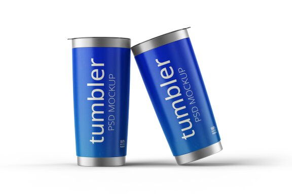 Stainless Thermos Tumbler Coffee Mug Mockups