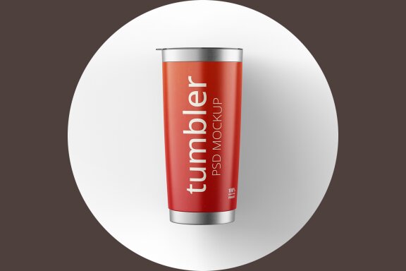 Stainless Thermos Tumbler Coffee Mug Mockups