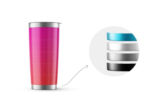 Stainless Thermos Tumbler Coffee Mug Mockups