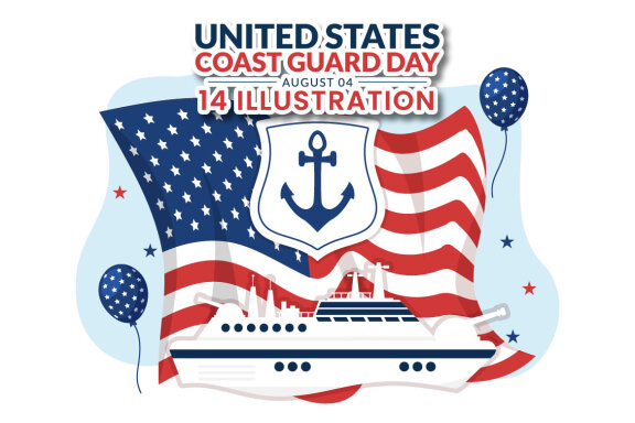 14 United States Coast Guard Day Illustration