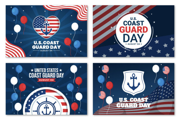 14 United States Coast Guard Day Illustration