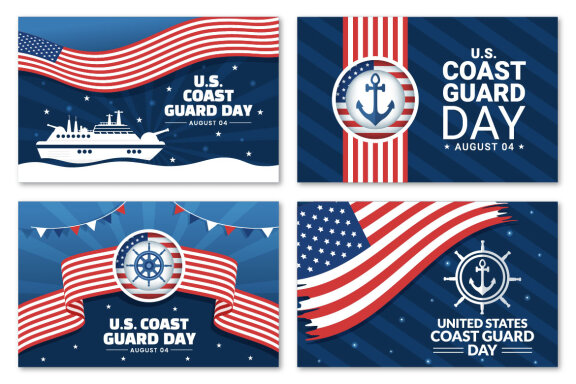 14 United States Coast Guard Day Illustration