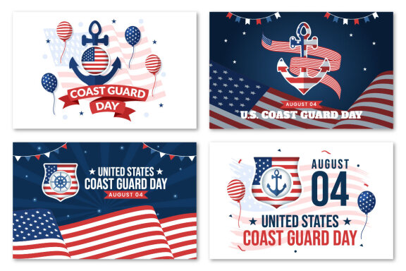14 United States Coast Guard Day Illustration