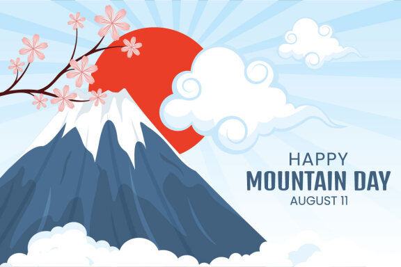 14 Mountain Day in Japan Illustration