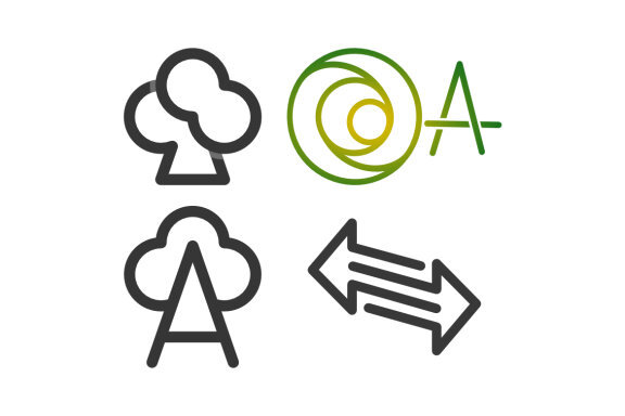 8 A flower opposite arrow