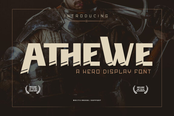 ATHEWE | Display Hero Font