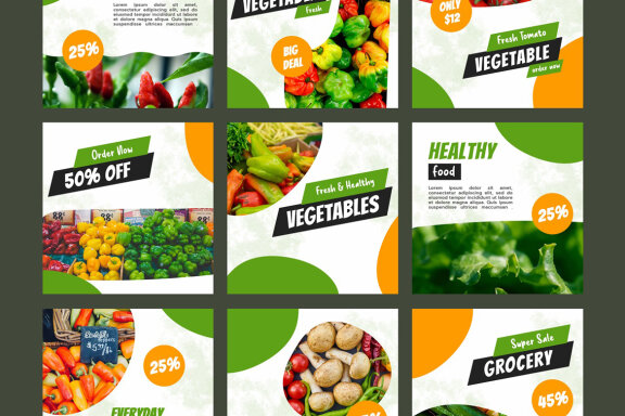 Vegetables - Instagram Post Template