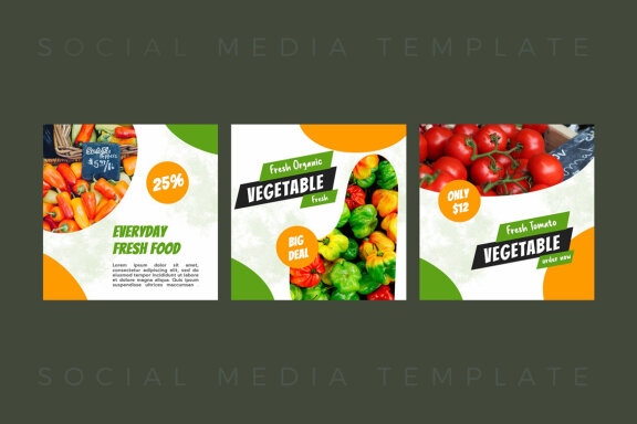 Vegetables - Instagram Post Template