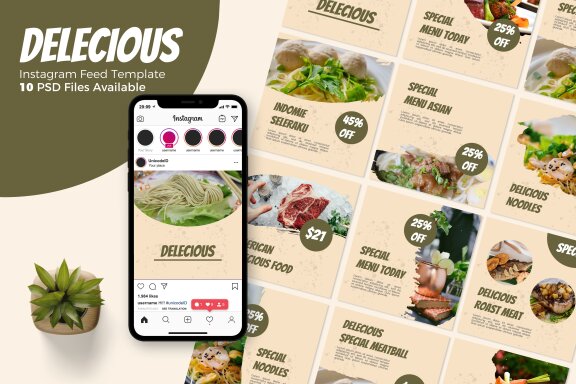 Delicious - Instagram Post Template