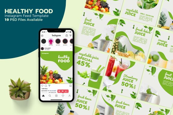 Healthy Food - Instagram Post Template