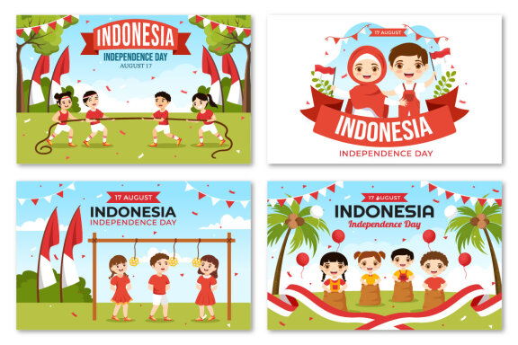 24 Indonesia Independence Day Illustration