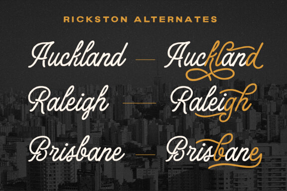 Rickstone - Monoline Script