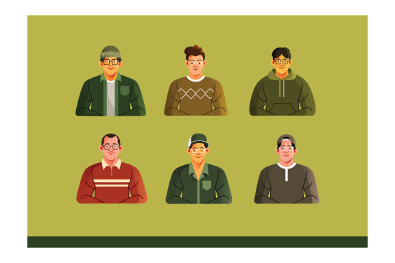 Male Character Avatar Set