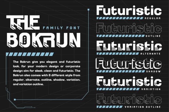 THE BOKRUN | Futuristic Font
