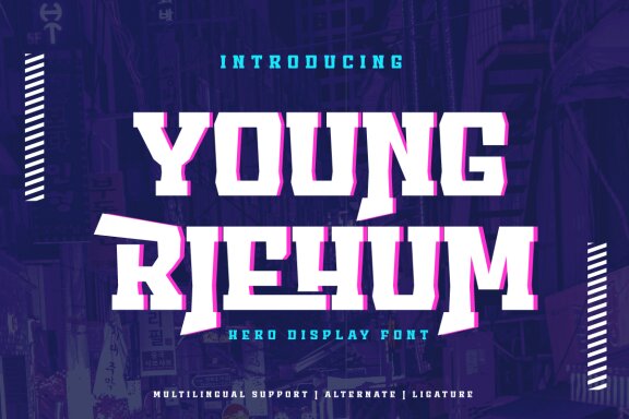 Young Riehum | Display Hero Font