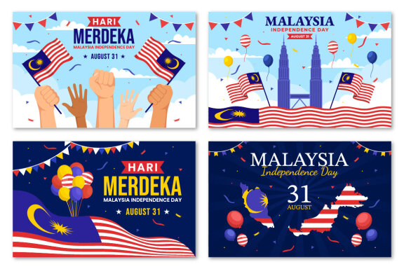 20 Malaysia Independence Day Vector Illustration