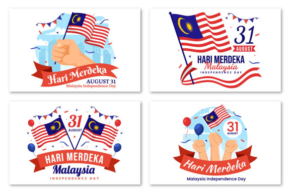 20 Malaysia Independence Day Vector Illustration