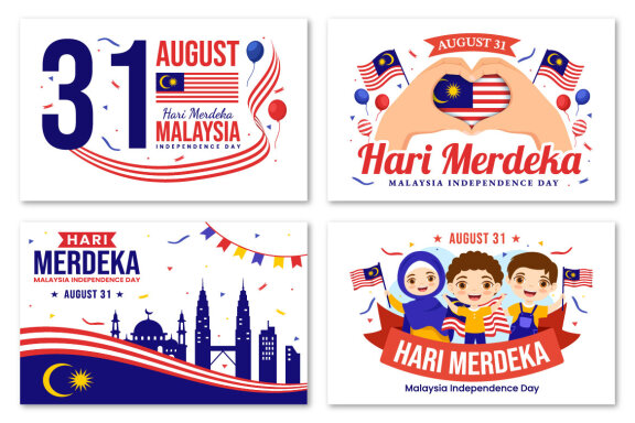 20 Malaysia Independence Day Vector Illustration