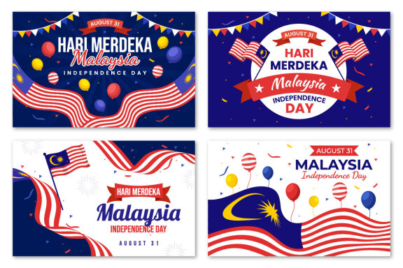 20 Malaysia Independence Day Vector Illustration
