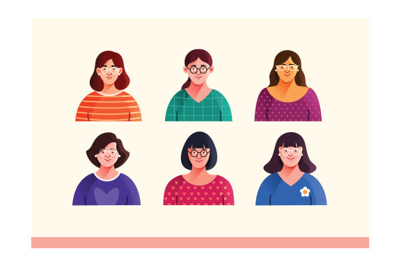 Woman Character Avatar Set