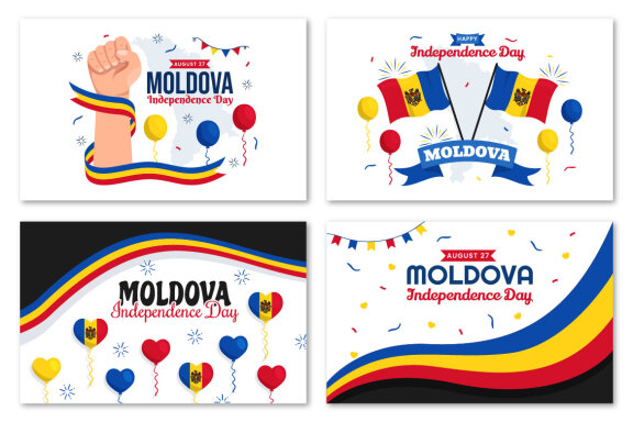 15 Moldova Independence Day Illustration