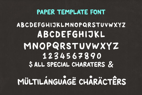 Paper Template Rough Casual Font