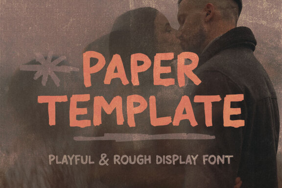 Paper Template Rough Casual Font