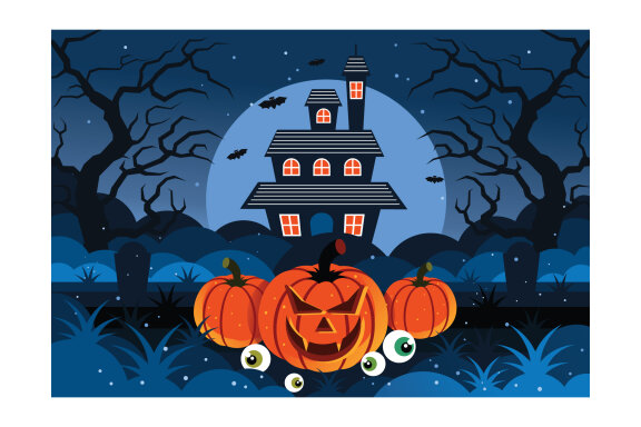 Pumpkins and Haunted House