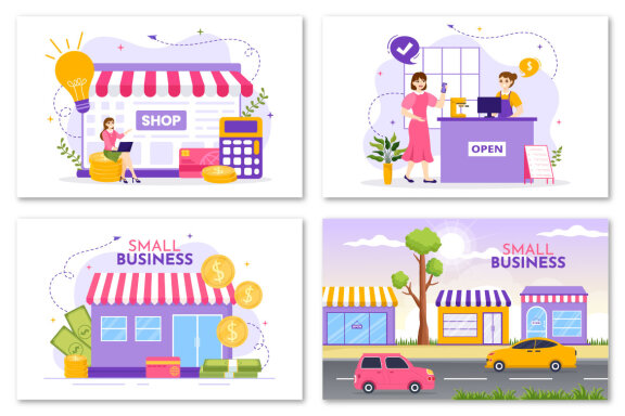12 Small Business Loan FREE Illustrations