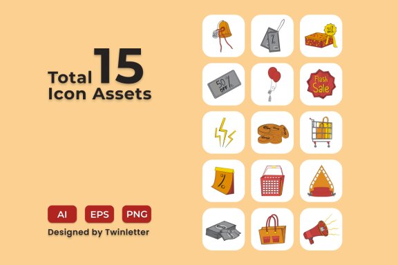 Sale 2D Icon Illustration Set Vol 1