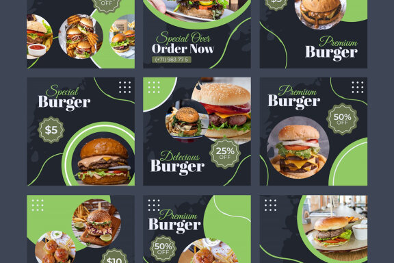 Burger - Instagram Post Template