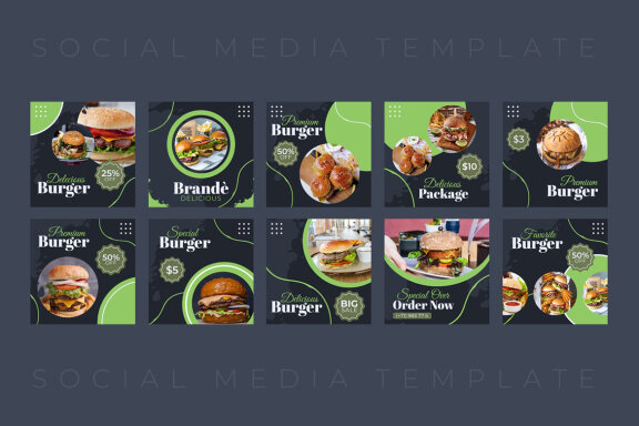 Burger - Instagram Post Template