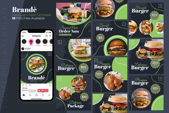 Burger - Instagram Post Template