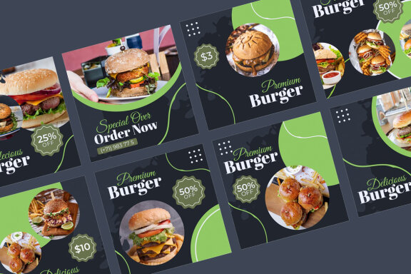 Burger - Instagram Post Template