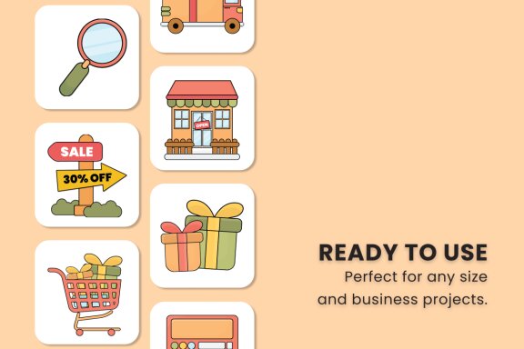 Sale 2D Icon Illustration Set Vol 3
